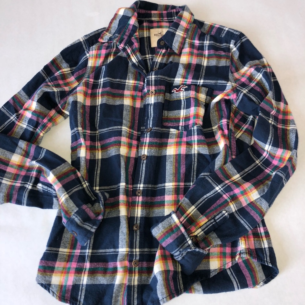 Small Multicolored Hollister Plaid Flannel